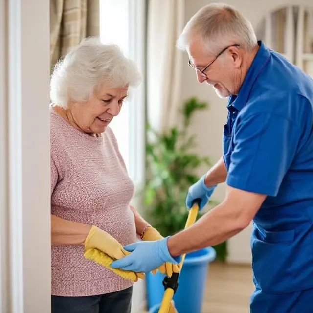 House cleaning for elderly seniors, ensuring a safe and tidy living environment.